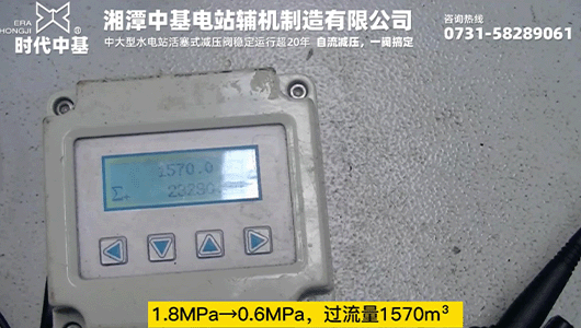 1.8MPa→0.6MPa，過流量1570m3